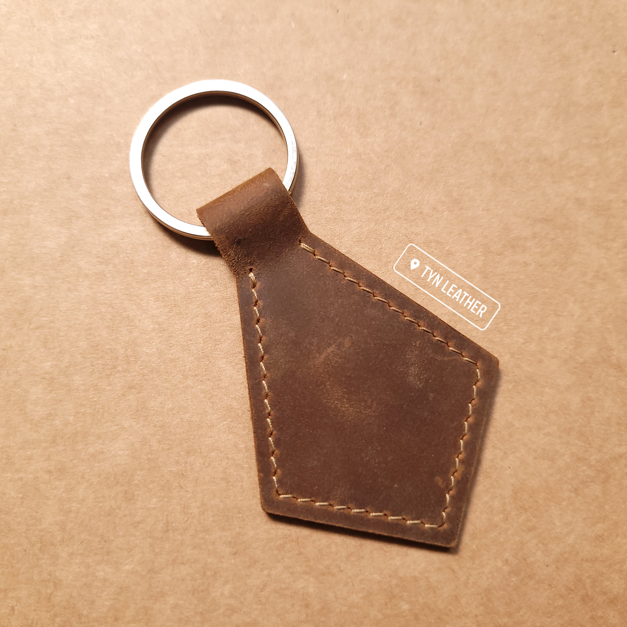 Móc Khóa Da Bò Thật Handmade - Đồ Da Thủ Công Tynleather