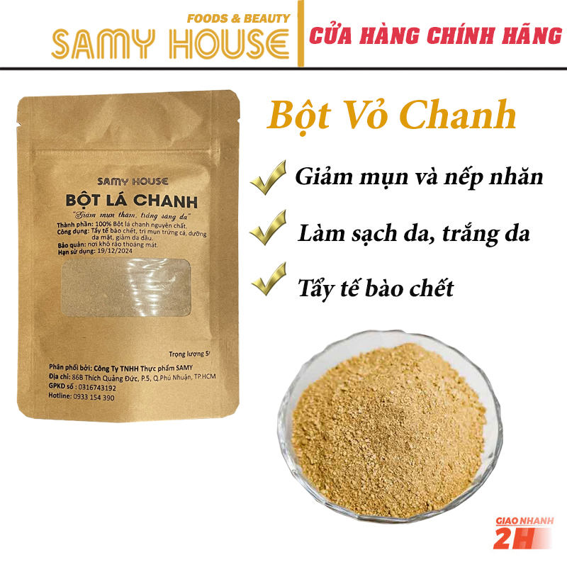 [Samy House] Bột Vỏ Chanh nguyên chất 50g