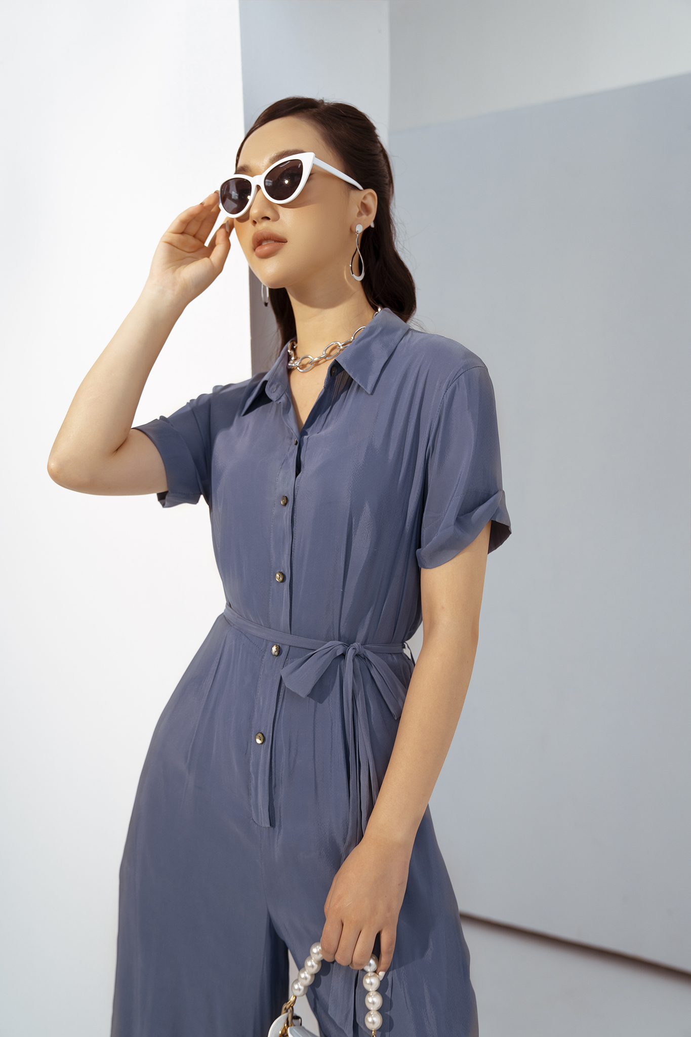 Jumpsuit dài Eva de Eva 21SJSE017X