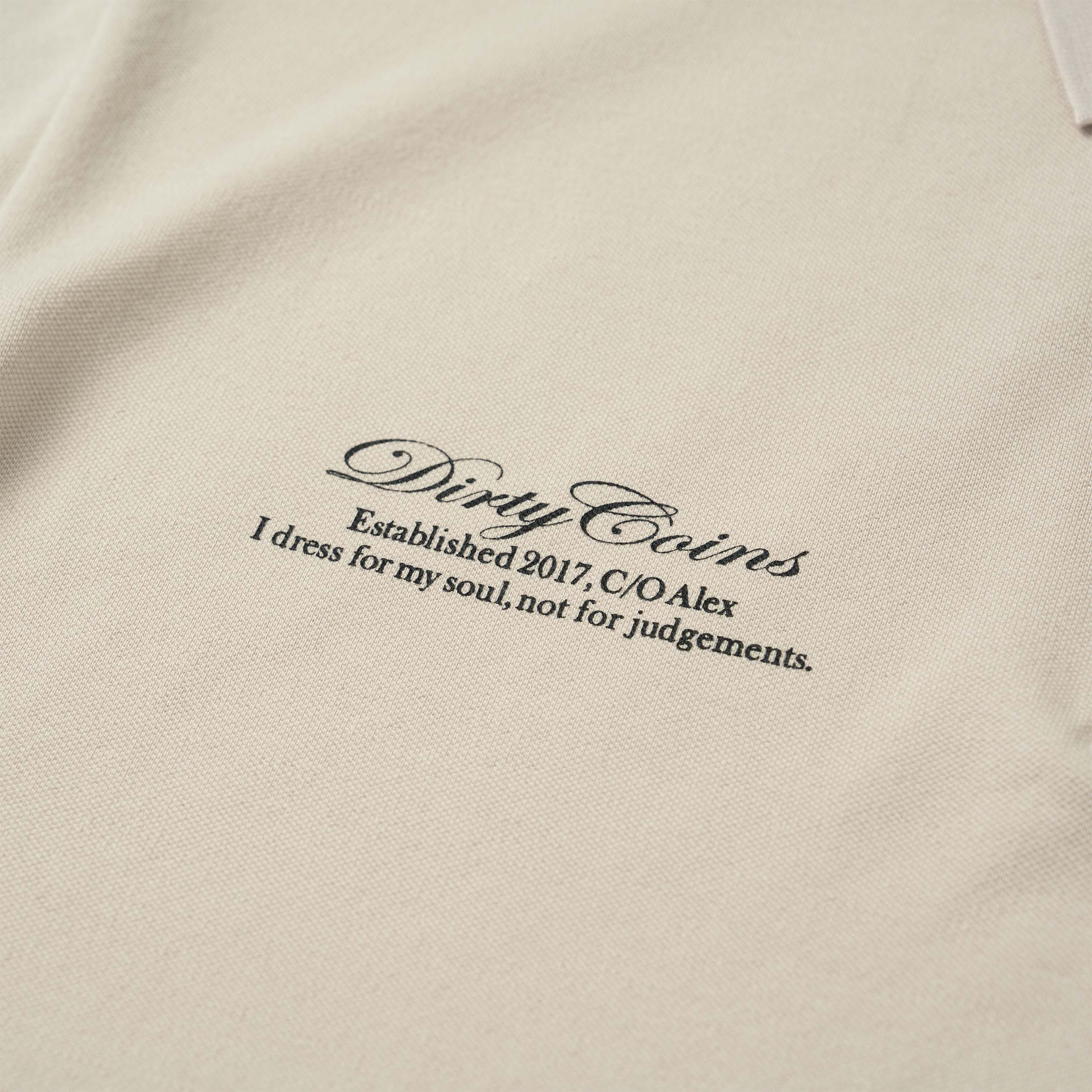Áo Thun DirtyCoins Academy Regular Polo - Cream