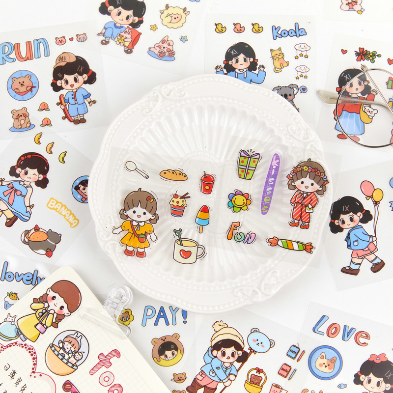Set 10 tờ sticker dán trang trí không trùng hình