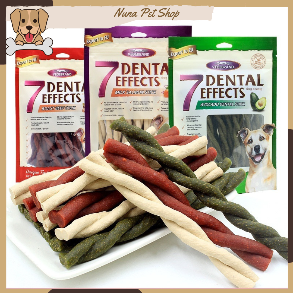 Xương gặm sạch răng thơm miệng cho chó 7 Dental Effects (gói 160g)