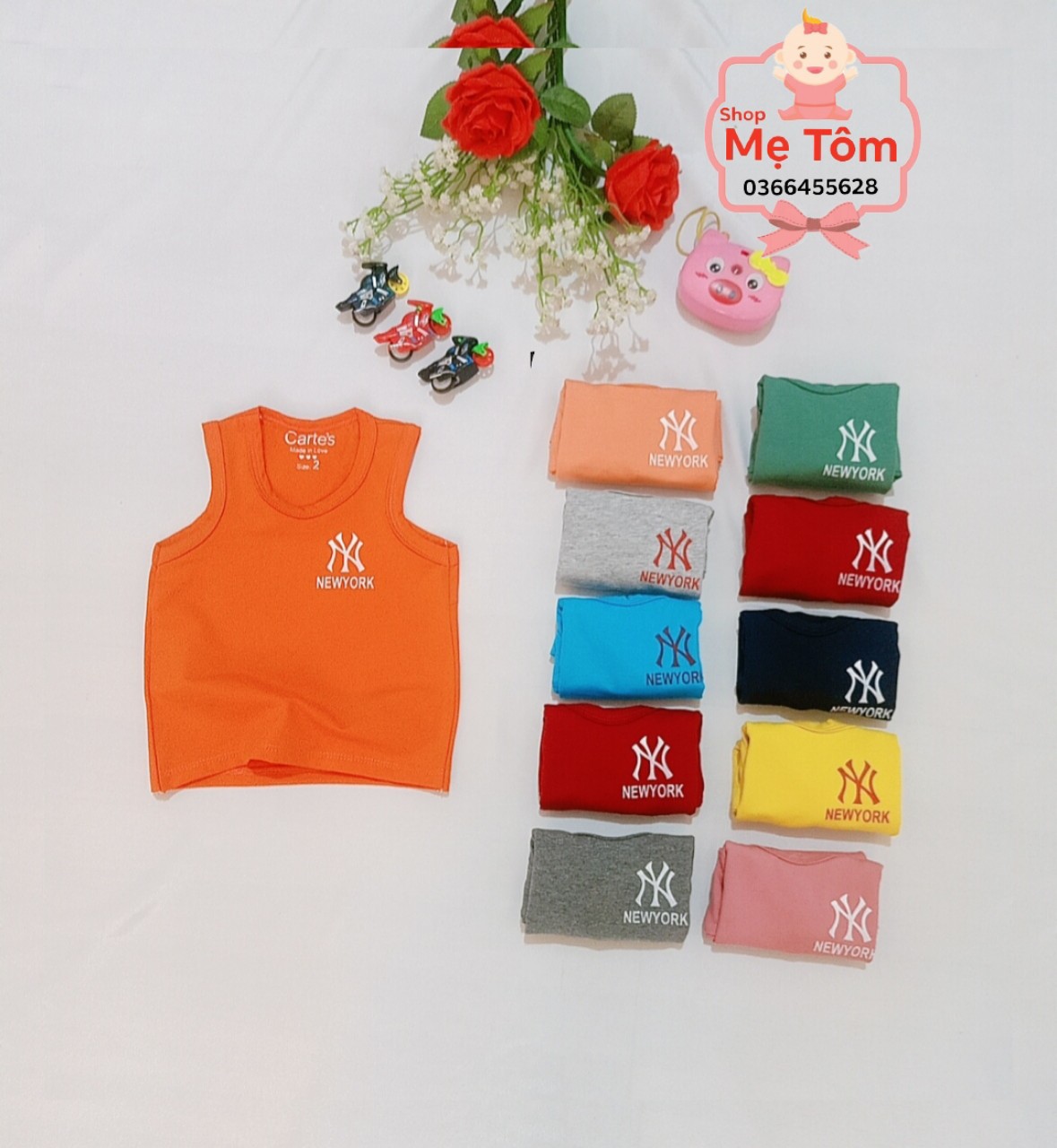 Áo ba lỗ chất mịn đẹp cho bé trai ,bé gái