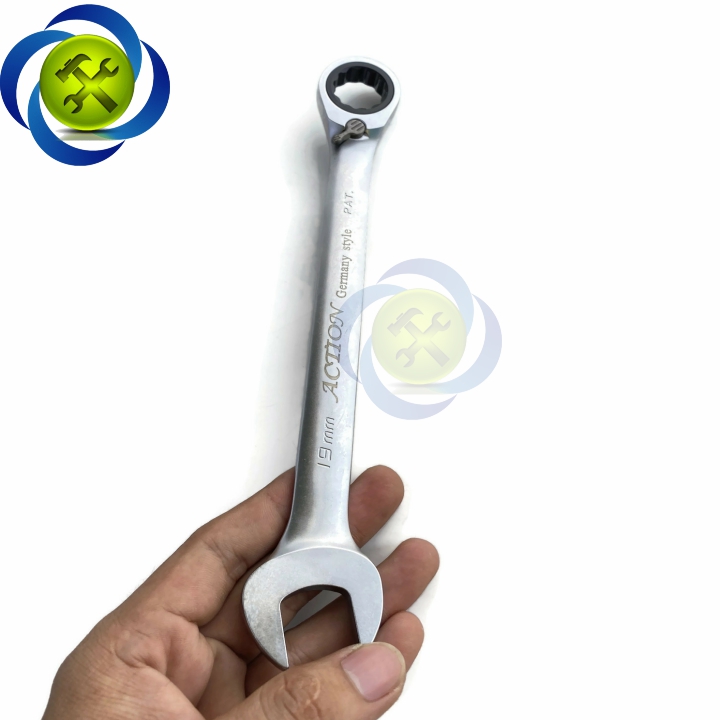 Cờ lê vòng miệng tự động Action 19mm có khóa