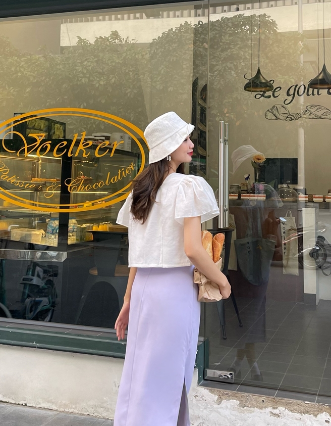 MIỀU_ÁO KIỂU TAY BÈO LEILA