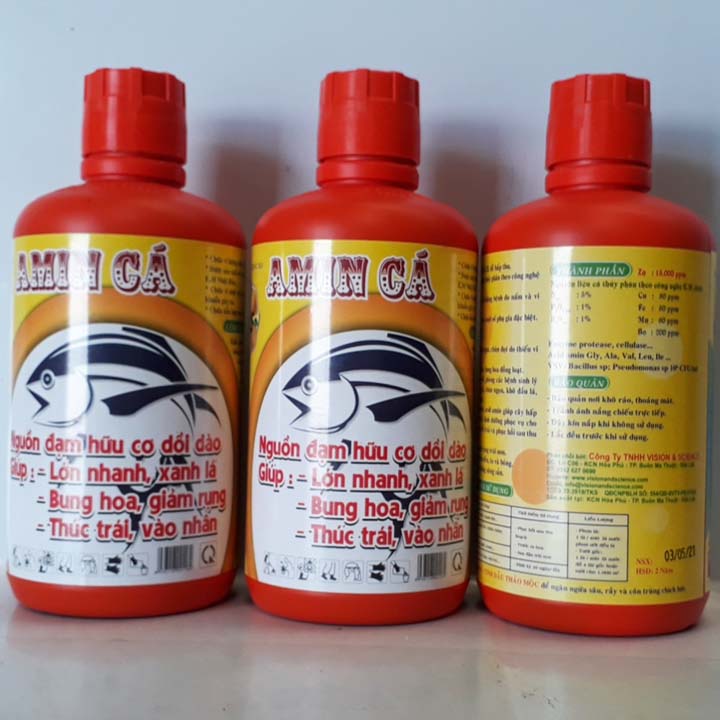 [ 1 Lít] AMIN CÁ HỮU CƠ: Mập Cây, Xanh Lá, Lớn Trái, Dầy Cơm
