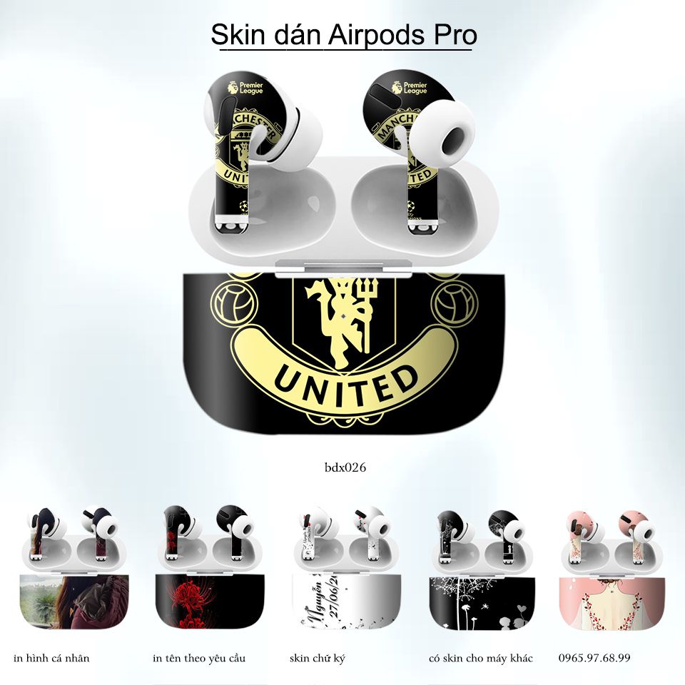 Decal Skin dán AirPods Pro mẫu Mesi