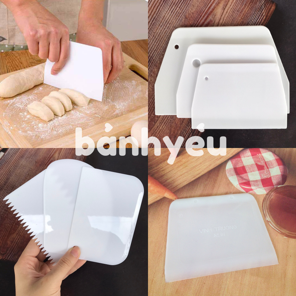 Miếng cắt bột, chà láng, cạo bột dụng cụ làm bánh