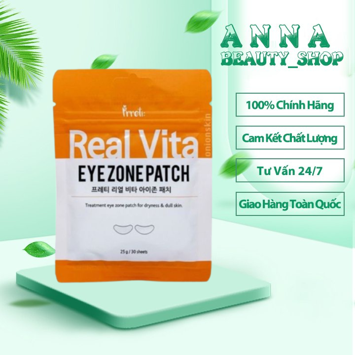 Mặt Nạ Mắt Prreti Real Vita Eyezone Patch (gói 30 miếng)
