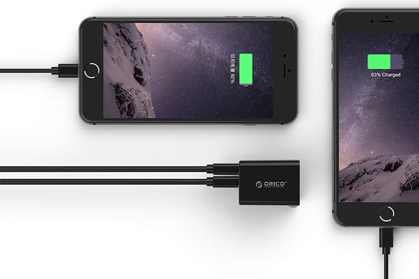 Sạc điện thoại Orico USB 2 cổng 2.4A WHA-2U-WH
