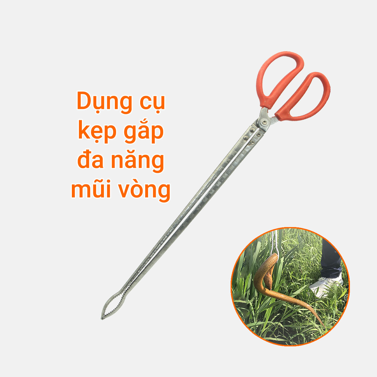 Kẹp gắp đồ vật hình kéo mũi vòng
