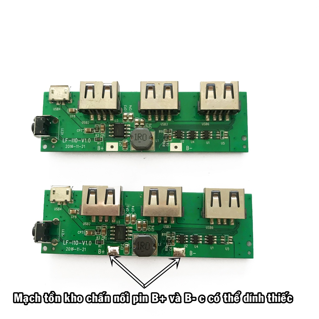 Mạch sạc dự phòng 5V2A tháo máy 3 cổng