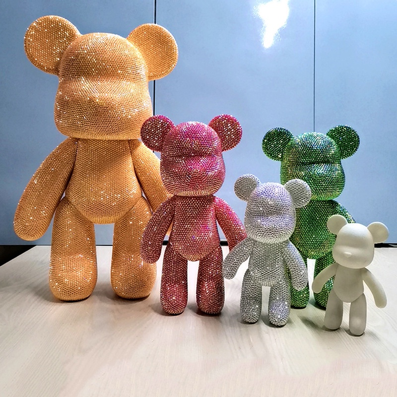 【Hà Nội】DIY Gấu đính đá handmade Bearbrick size 23cm cao cấp cho mọi lứa tuổi
