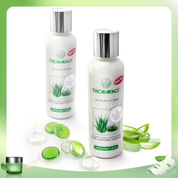 Sữa rửa mặt tẩy trang Aloevera 140g thorakao