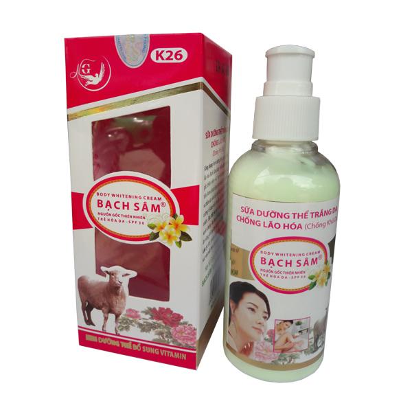 [HCM]Sữa dưỡng thể trắng da - Chống lão hóa - Chống khô da toàn thân Bạch Sâm K26