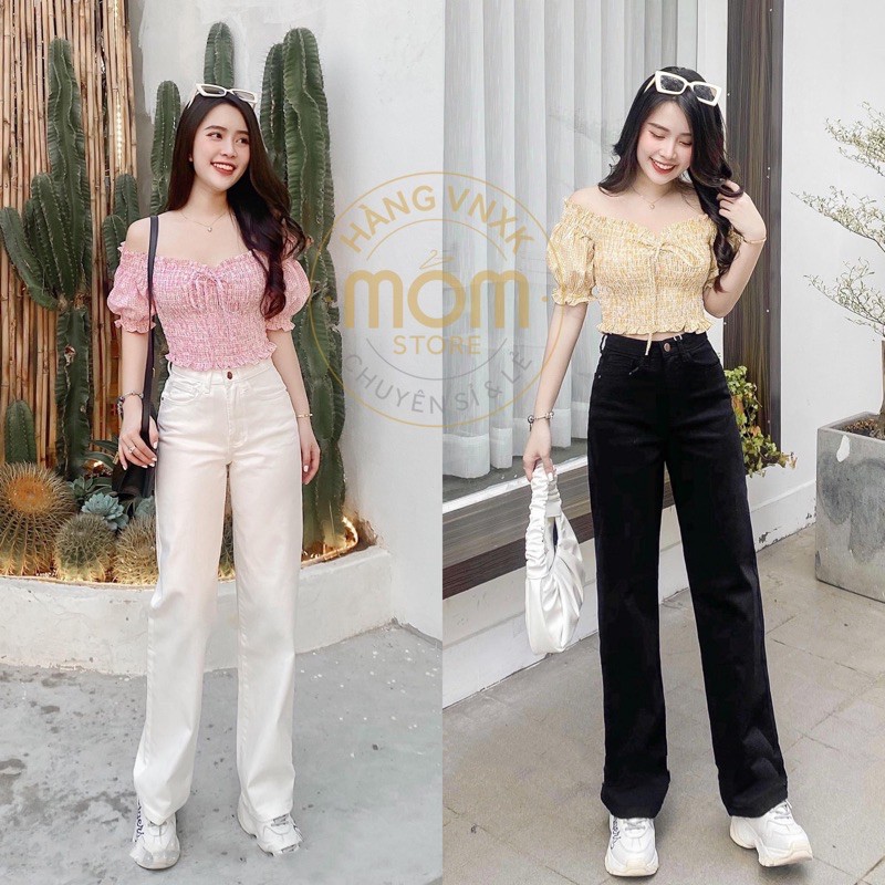 Quần Jeans Culottes Dáng Dài Vnxk