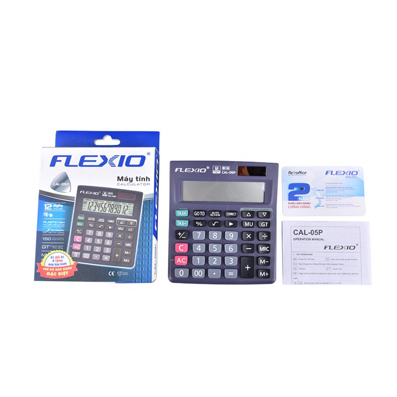 Máy tính 12 số Flexoffice FLEXIO CAL-05P (Thiên Long)