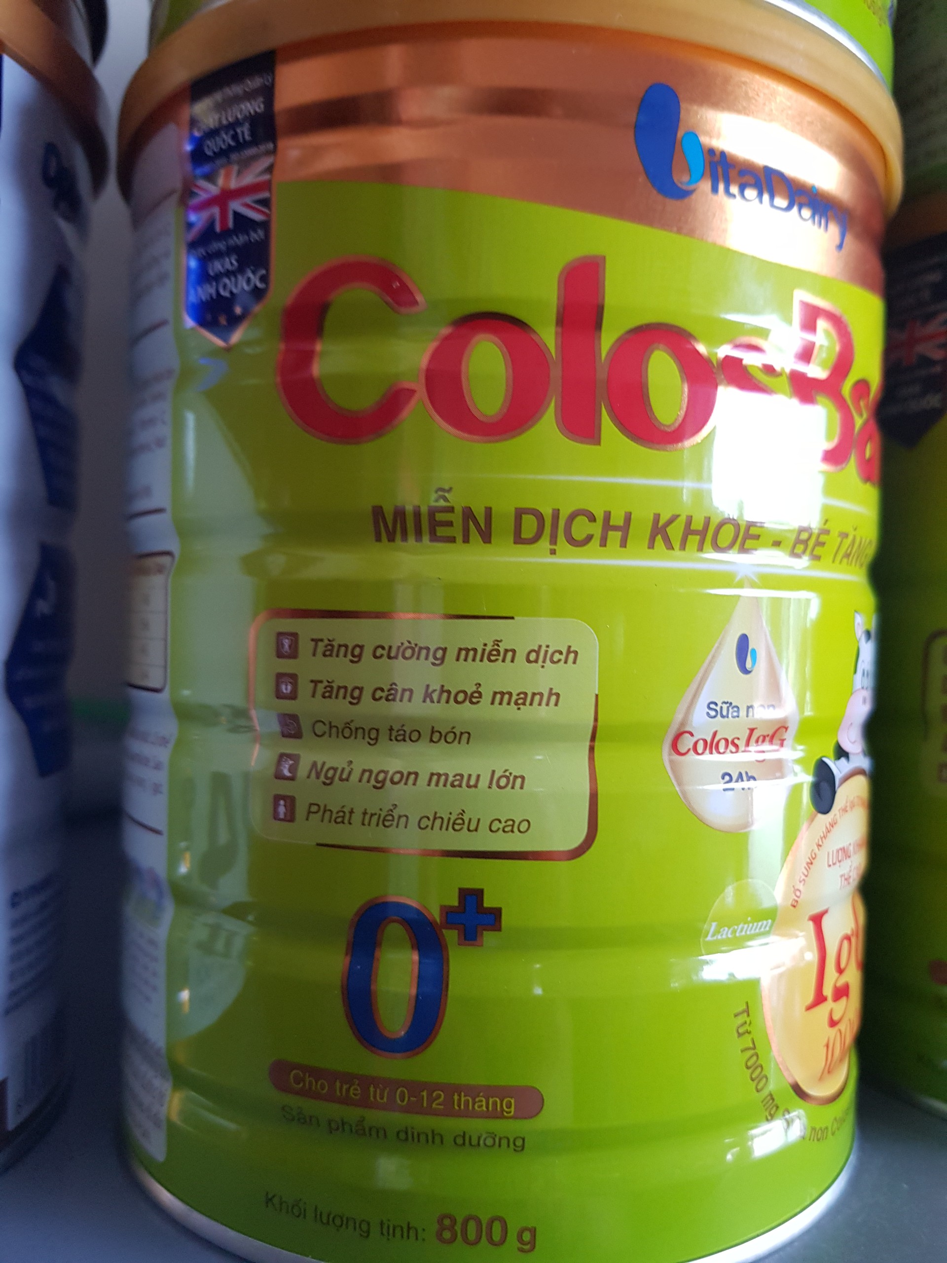 Sữa Bột ColosBaby Gold 0+ IgG 1000+ 800g (Miễn dịch khỏe, bé tăng cân)