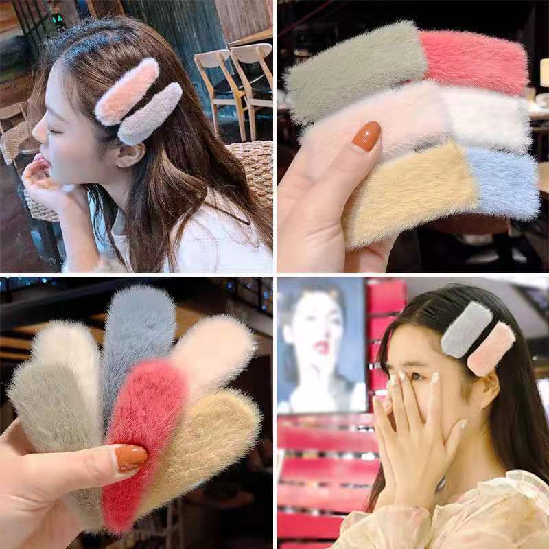 🔥 Side Clip Plush tóc Clip cho phụ nữ Bangs tóc Clip Kẹp Tóc Lông Mịn Siêu Xinh Hot trend Hàn Quốc YVETTERY