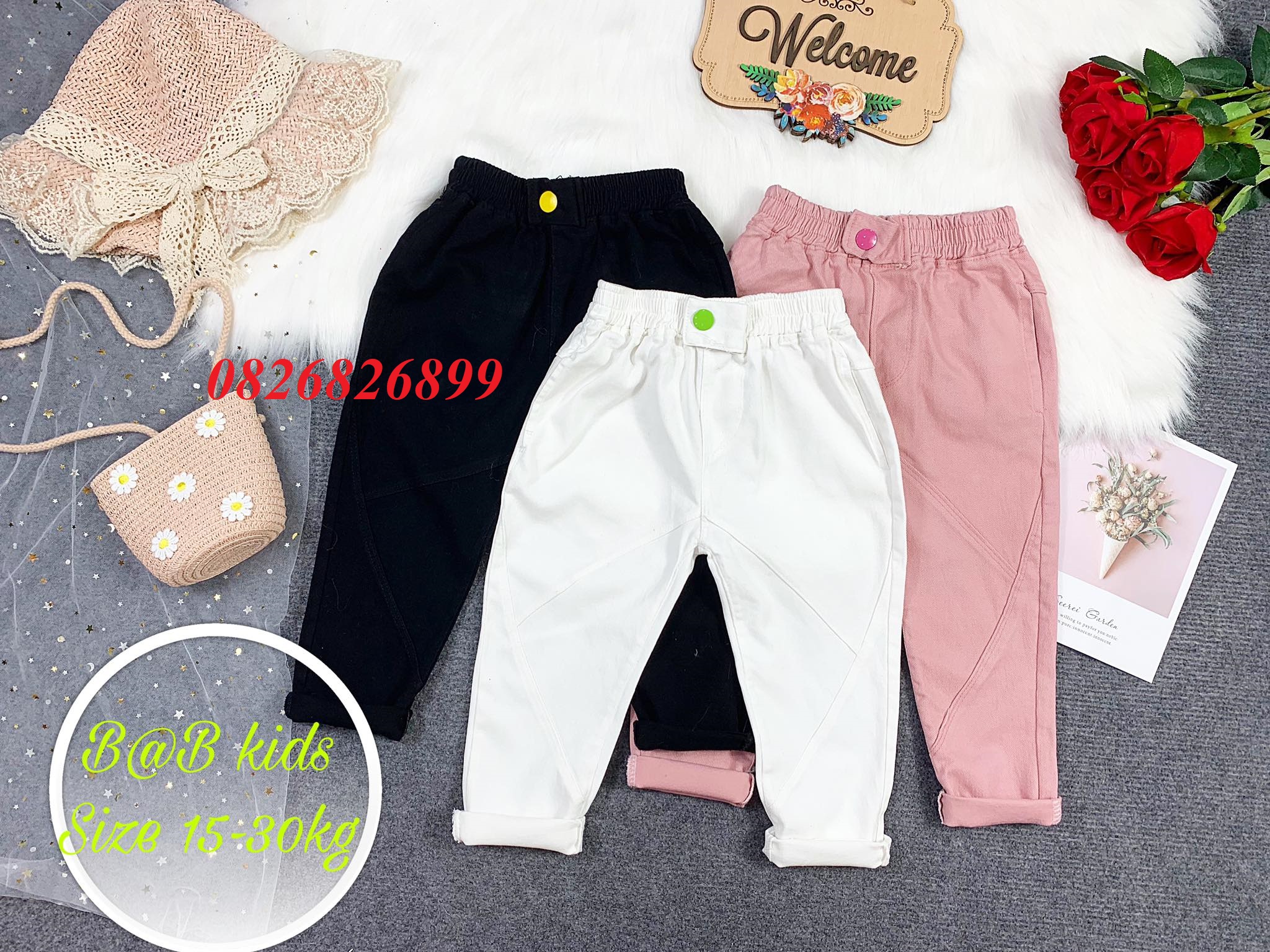 Quần kaki dài siêu mềm, co dãn cho bé gái