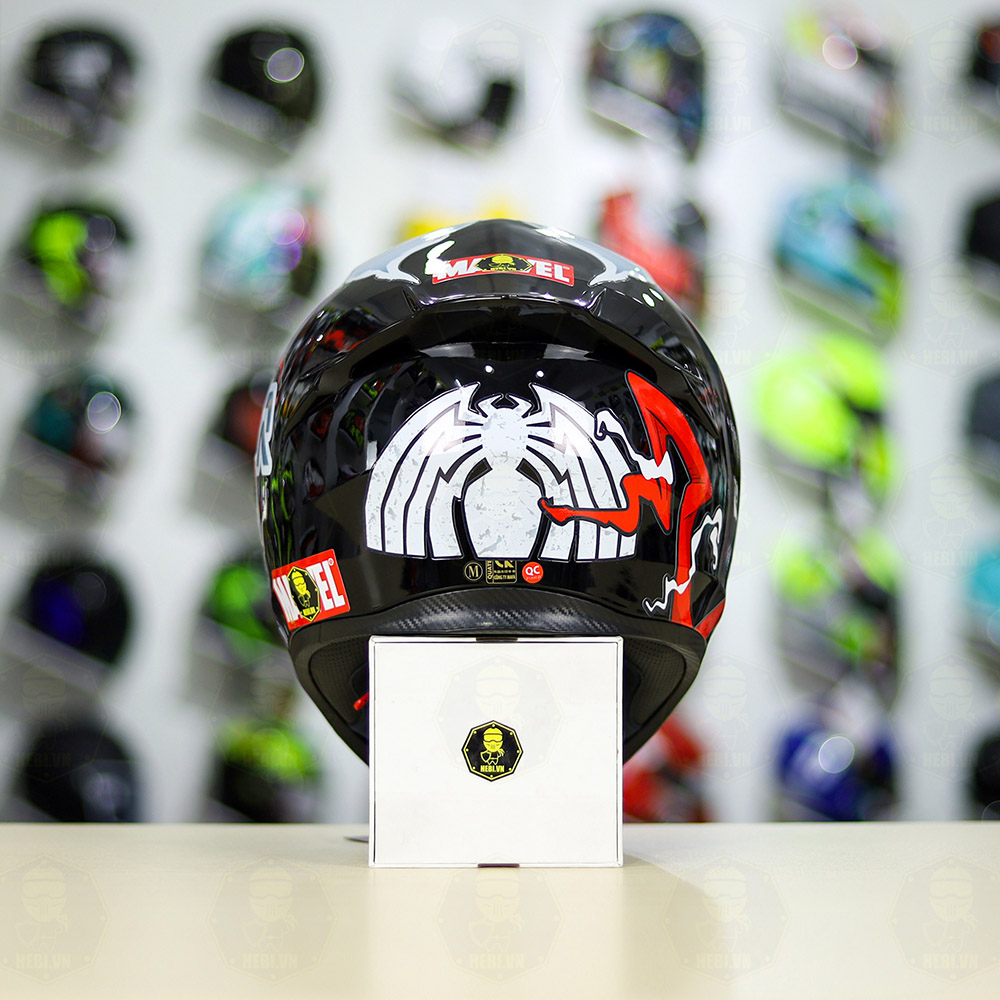 Mũ Fullface ROYAL M138b Đen Bóng Dán Tem Venom Đỏ
