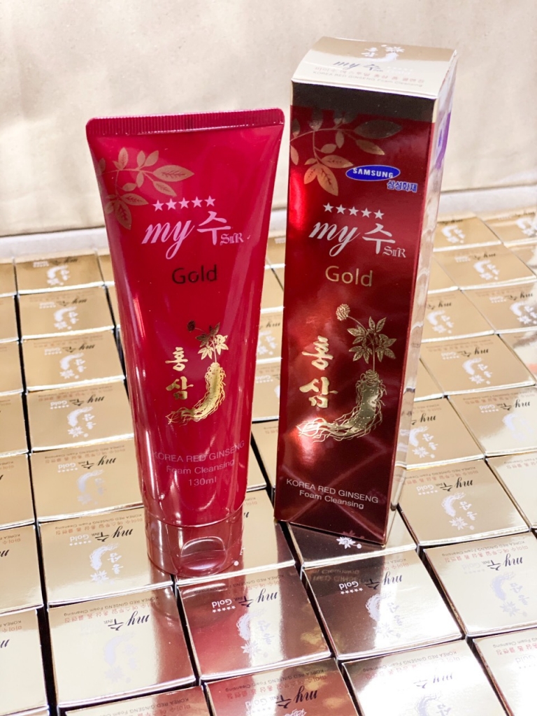 Sữa rửa mặt hồng sâm my gold Hàn Quốc nắp đỏ 130ml