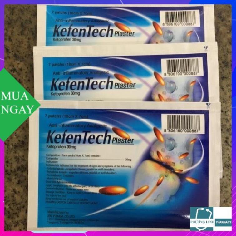 Kefentech Plaster dán đau nhức Hàn Quốc (Gói 7 miếng)