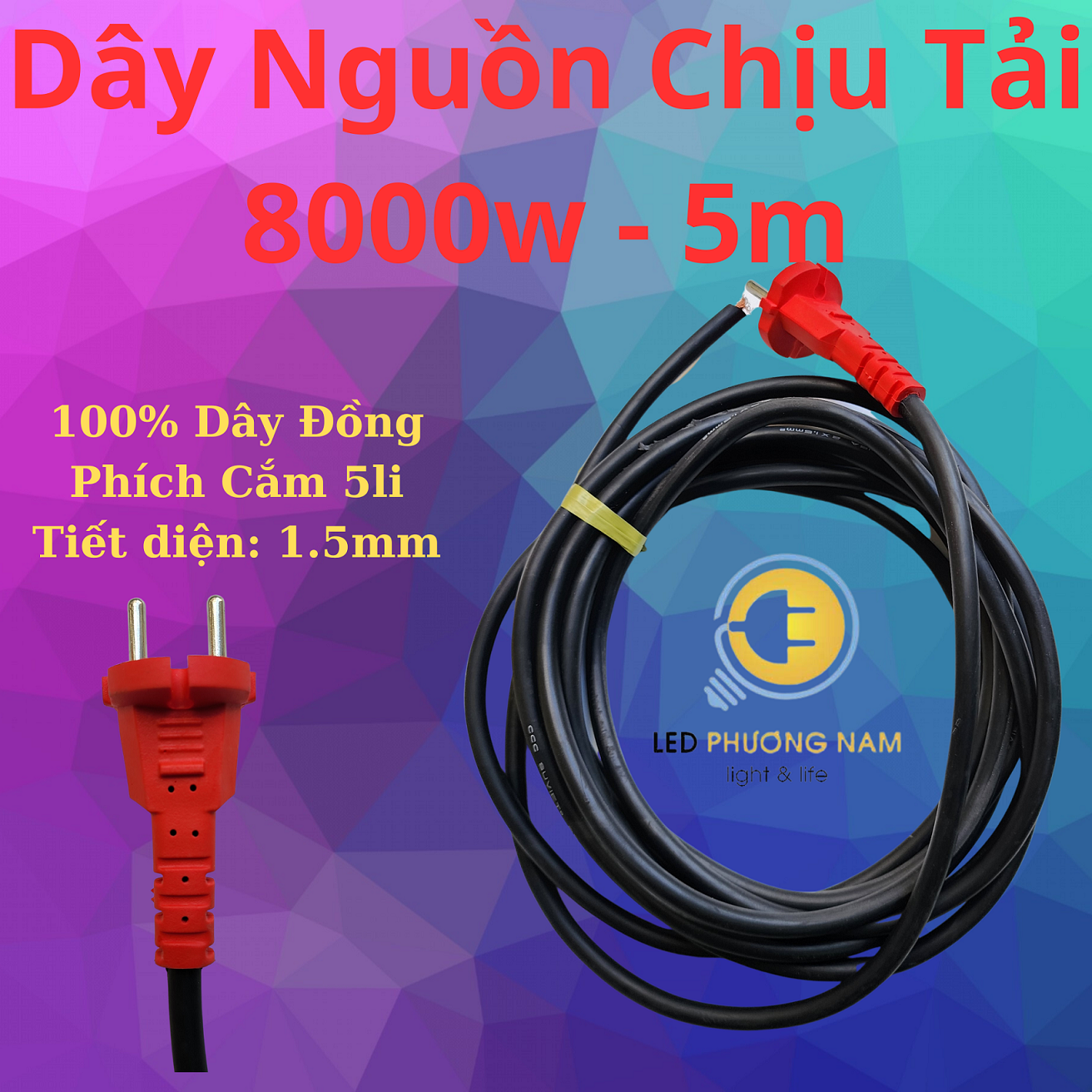 Dây Nguồn Máy Khoan - Máy Mài - Máy Cắt tải 8000w
