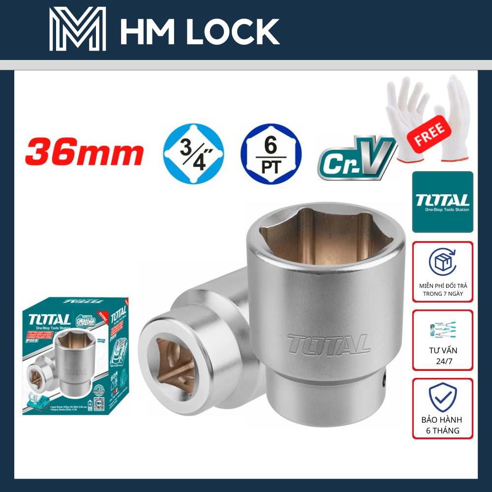 Đầu tuýp lục giác 3/4 inch total size 19 - 55mm - hàng chính hãng - thhast34191