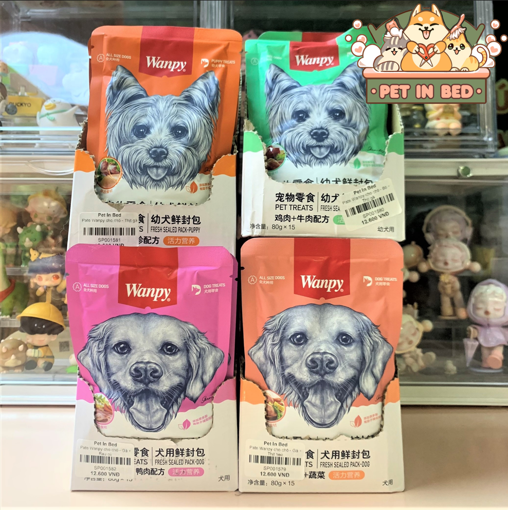 Wanpy (80g)/ Pate gói Wanpy dành cho cún cưng nội địa Trung