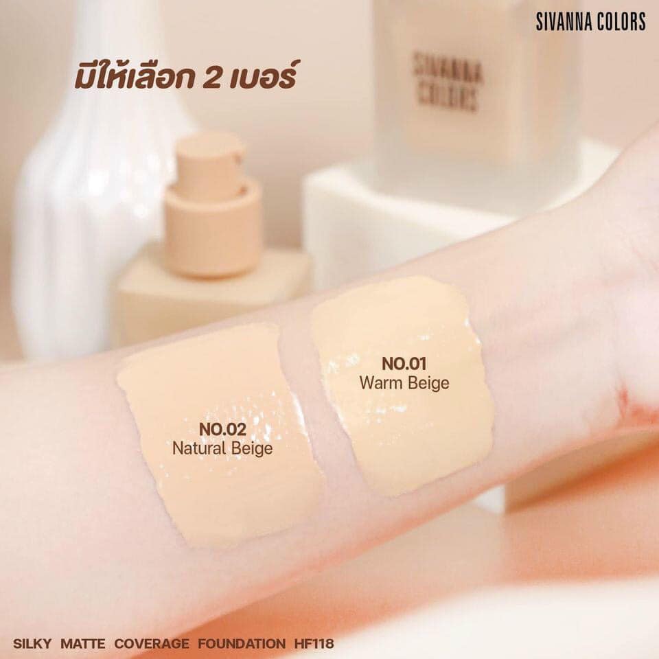 Sivanna colors silky matte cover Foundation SPF15 -h118