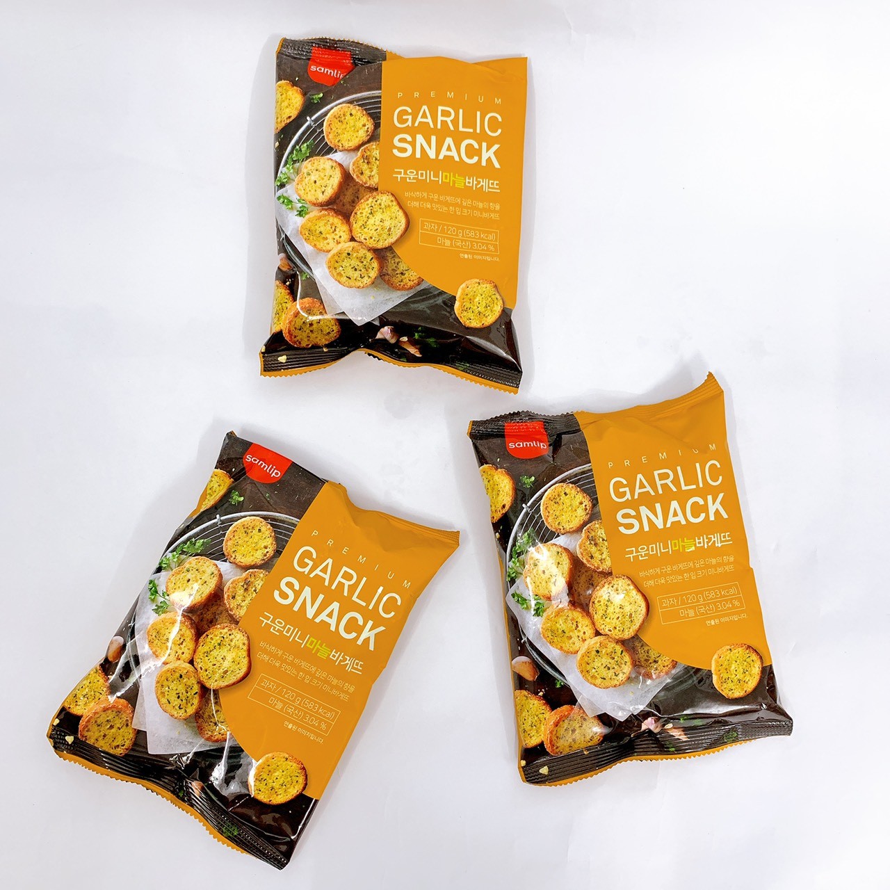 Snack bánh mì bơ tỏi Samlip - Hàn Quốc 120gr