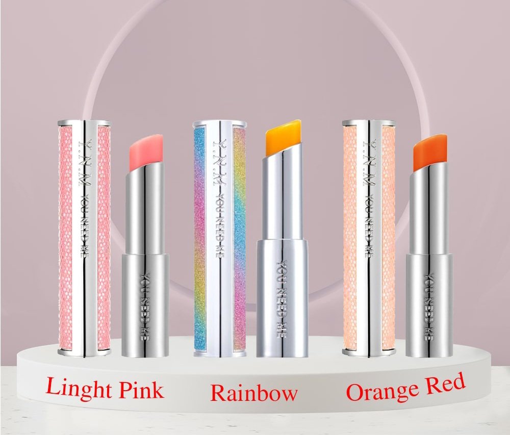 Son dưỡng môi KOREAN cao cấp cầu vồng YNM Chính hãng Hàn Quốc. 3 Tone màu thời thượng. Đổi màu môi theo nhiệt độ cơ thể. Giúp hồng môi tự nhiên hết thâm môi hết nứt môi làm mịn môi.
