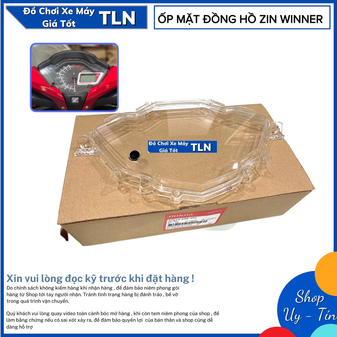 Ốp mặt kính đồng hồ zin cho honda winner v1