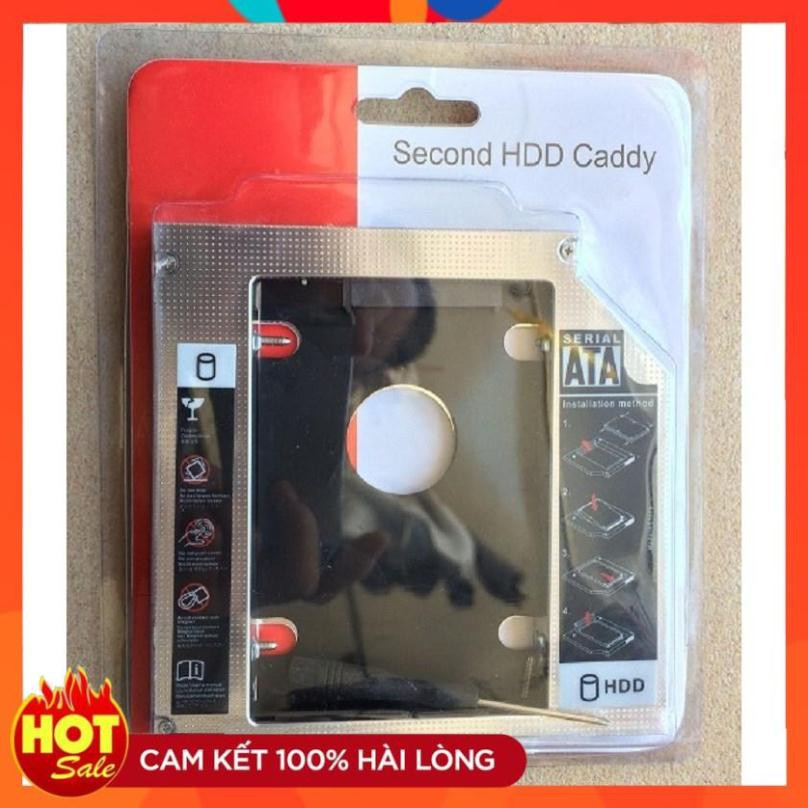 Caddy bay mỏng / dày nhôm - lắp ổ cứng thứ 2 cho laptop