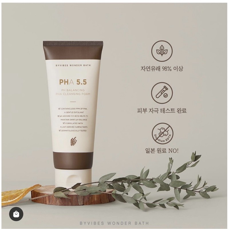 Sữa Rửa Mặt BYVIBES WONDER bath PHA 5.5 130ml