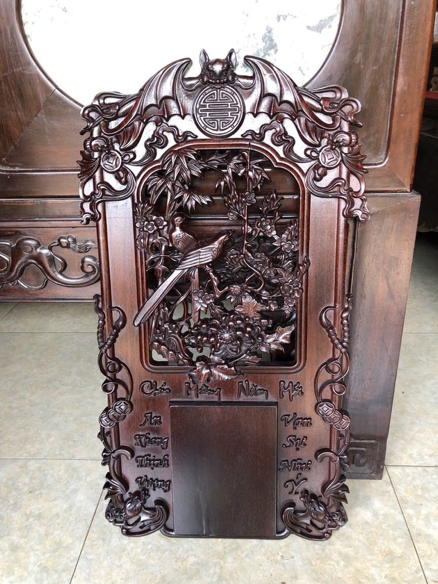 Đốc lịch gỗ gụ 70x35cm