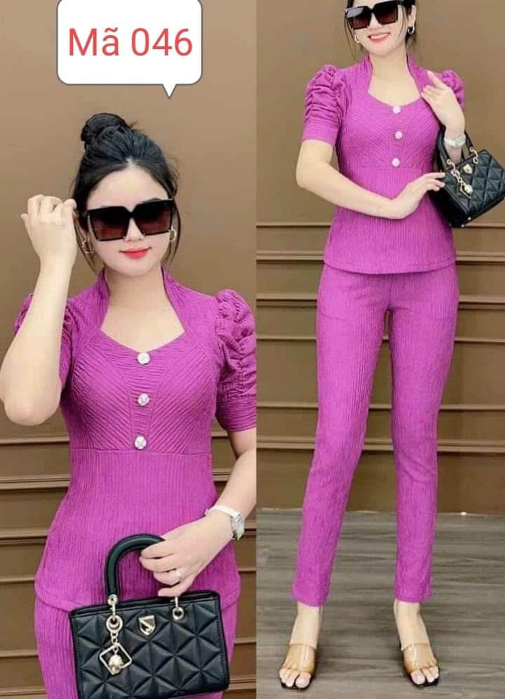 sét bộ thun nhật phối nút cực xinh