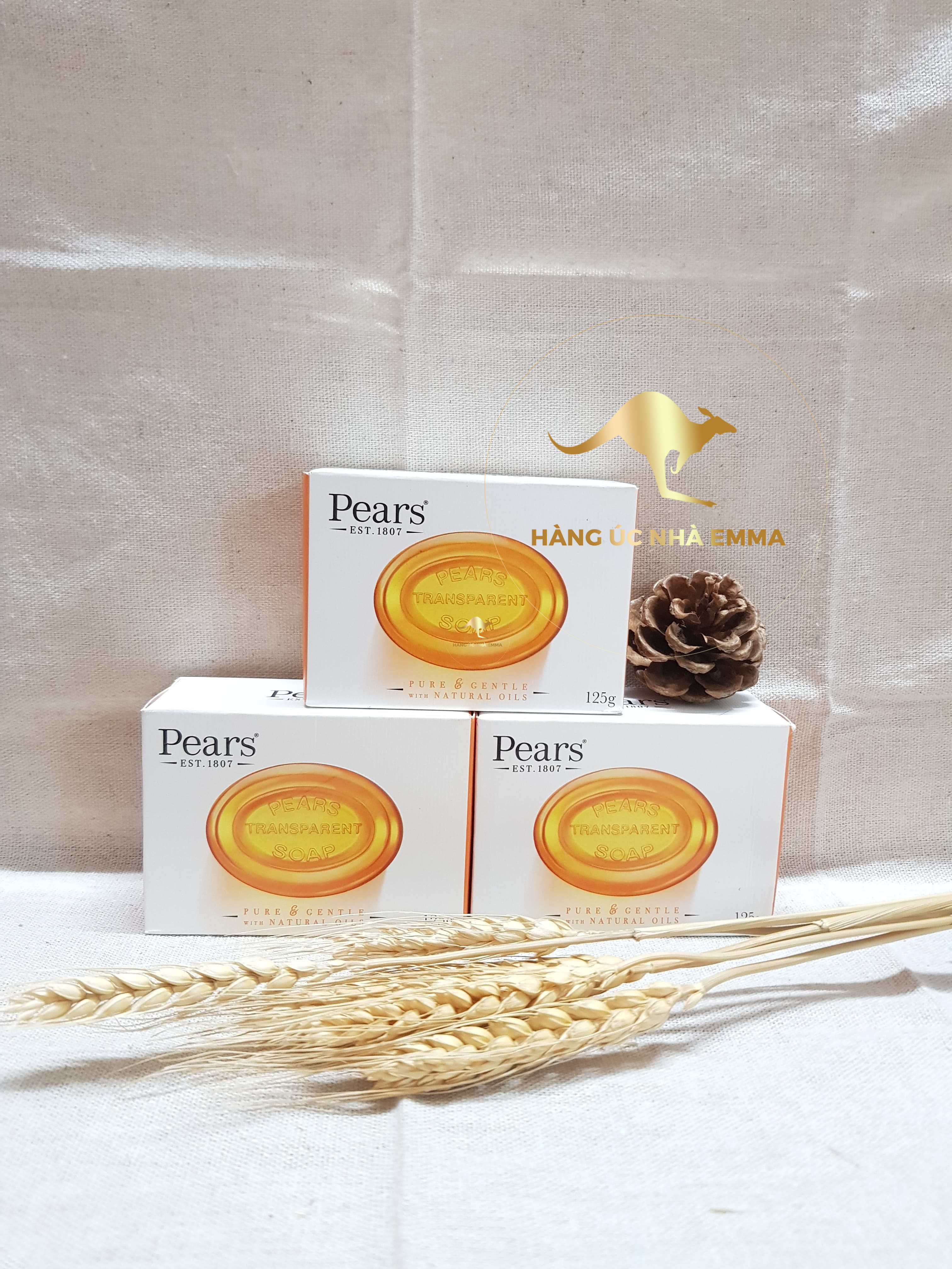 (Hàng Auth, Có Bill) Xà Bông Cục Pears Soap Pure and Gentle 125g