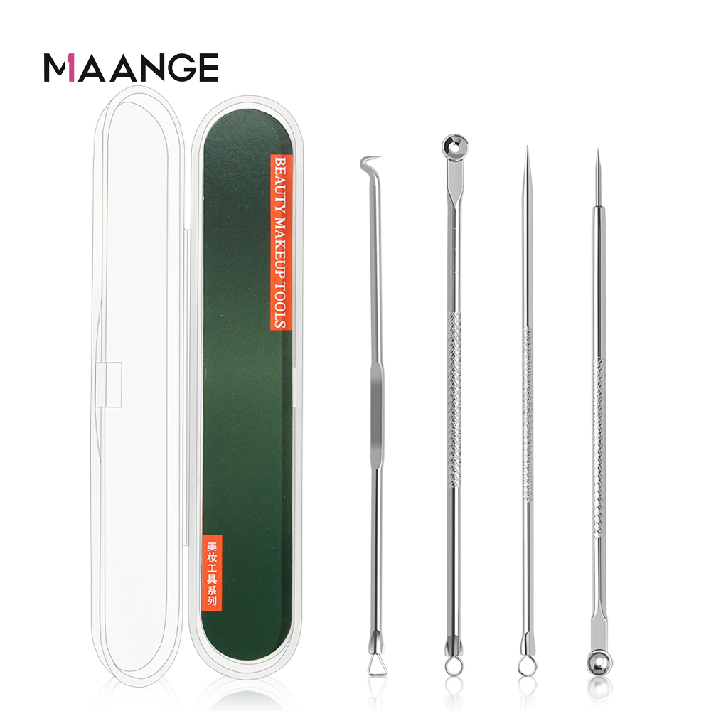 MAANGE Bộ 5 dụng cụ nặn mụn Có Nhíp