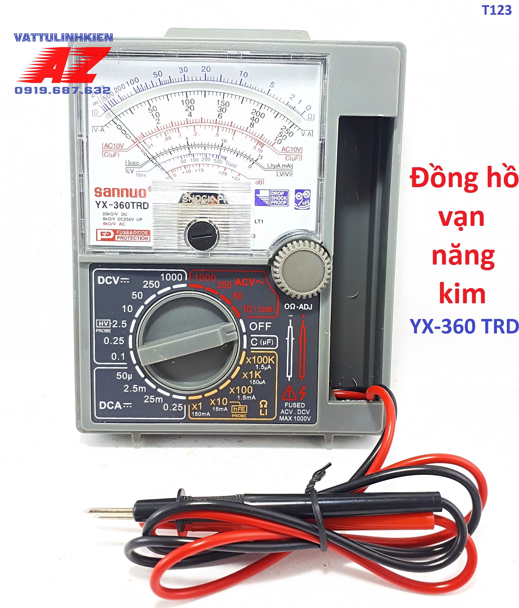 Đồng hồ đo vạn năng kim SANNUO YX-360TRD