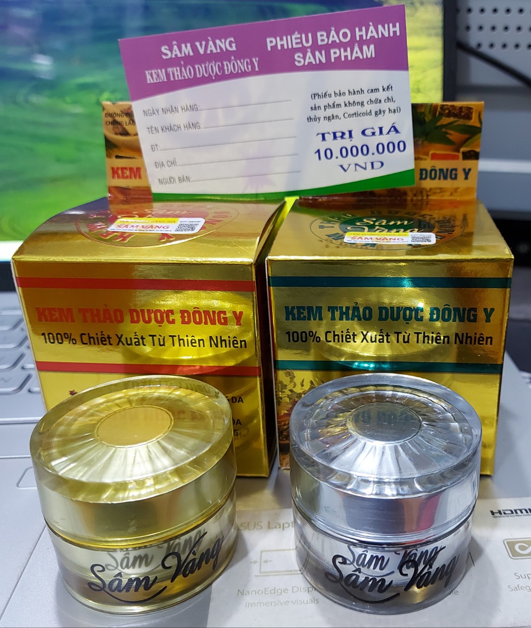 kem thảo dược đông y sâm vàng