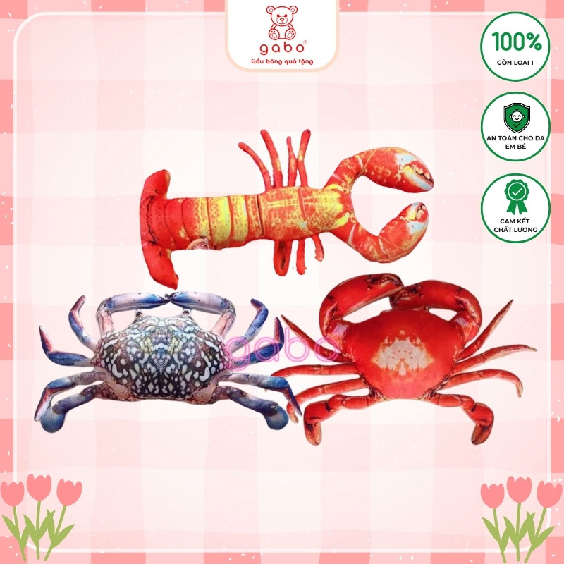 Gối ôm tôm cua ghẹ 3D
