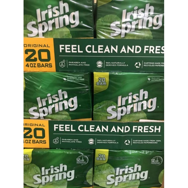 Xà phòng cục Irish Spring deodorant soap original mỹ 113gr