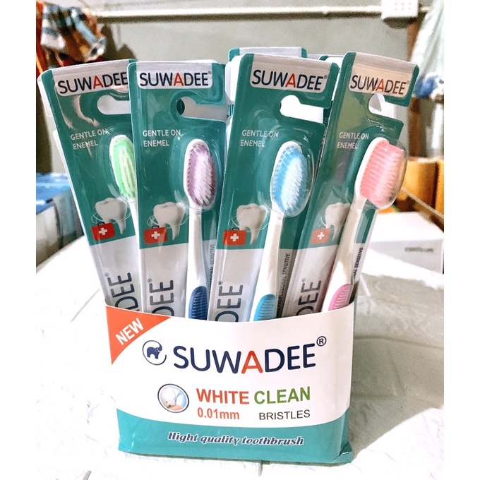 SÉT 10 BÀN CHẢI ĐÁNH RĂNG SUWADEE. HÀNG THÁI LAN CAO CẤP
