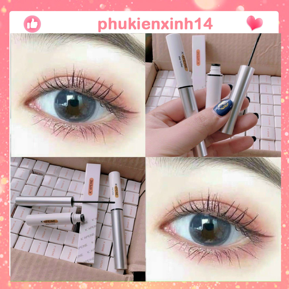 Mascara sợi mảnh full box k'apeine- chuốt mi sợi mỏng- cong vút- hàng nội địa trung