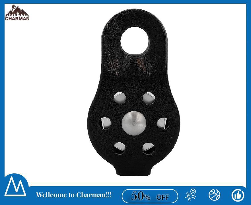 【Free Gift + 20%OFF】26KN Aluminium Alloy Heavy Duty Single Swivel Rope Pulley Block for 12mm Rope Climbing