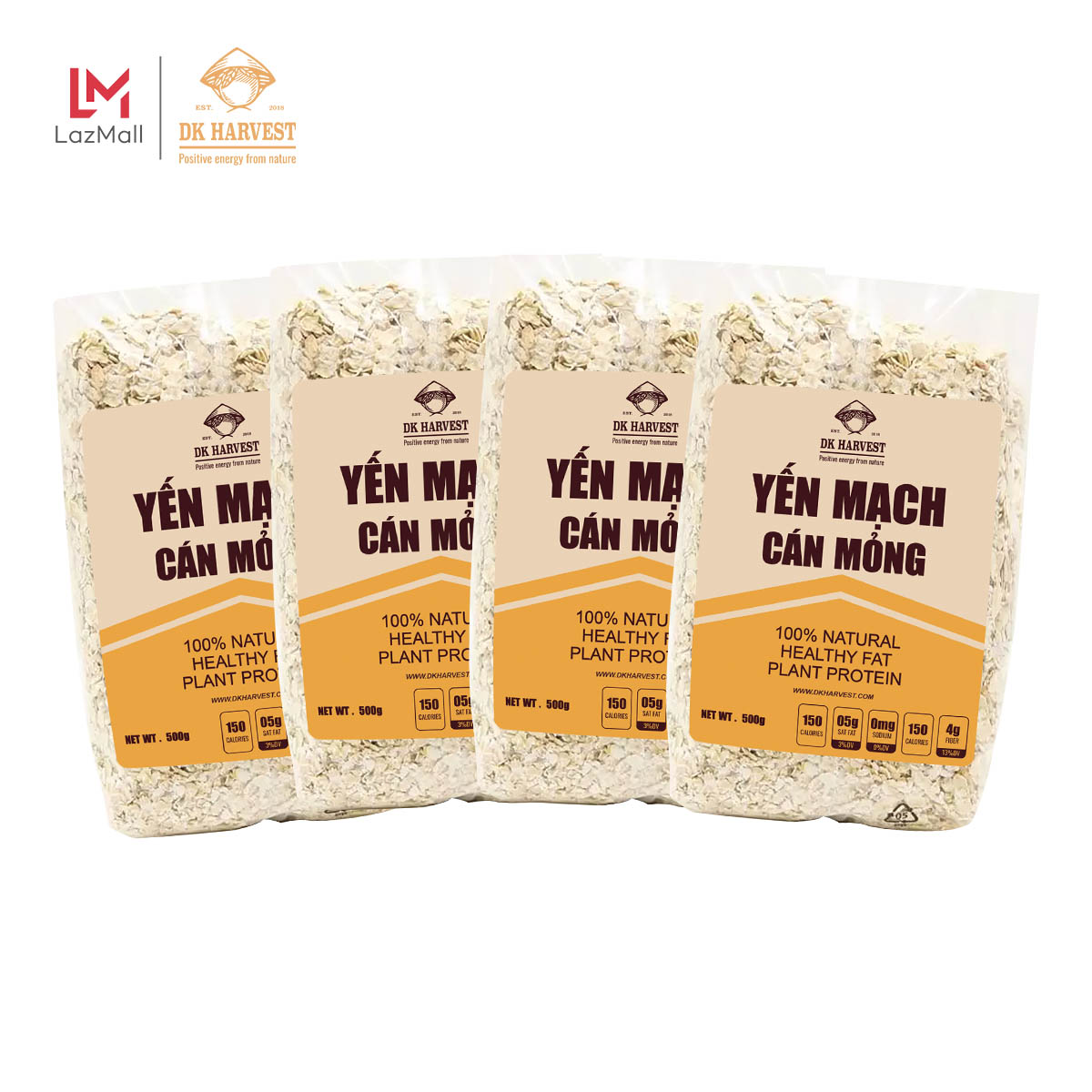 >> SO SÁNH GIÁ YẾN MẠCH NGUYÊN HẠT UNION 500G | Shopee Lazada Sendo Tiki 84 Combo 4 Túi Yến Mạch Nguyên Hạt Cán Mỏng (500g/1 túi) DK Harvest nhập khẩu Úc - yến mạch úc, yến mạch giảm cân, ngũ cốc giảm cân, yến mạch ăn liền, yến mạch cán dẹt