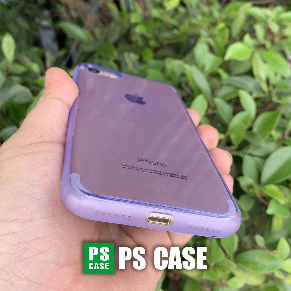Ốp lưng dẻo tím mờ chống sốc cao cấp dành cho iPhone 7 / iPhone 8 - PS Case phân phối