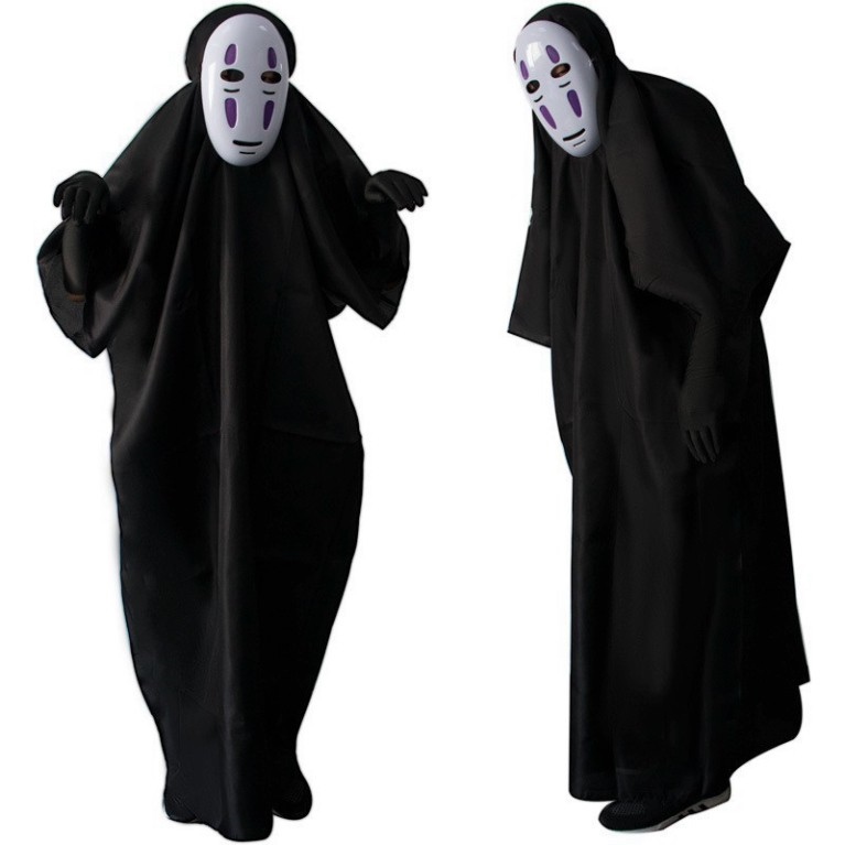 ✤✎﹍ set bộ trang phục hóa trang vô diện hayao miyazaki spirited away cho trẻ con và người lớn